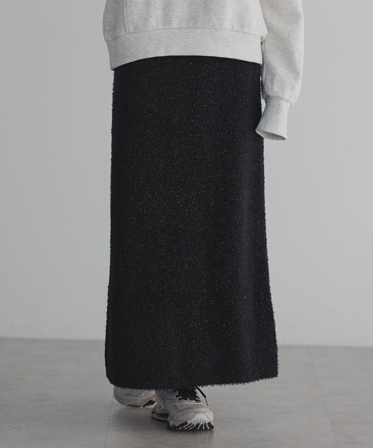 GARAGE OF GOOD CLOTHING「フェザーヤーンロングスカート」|タイト|