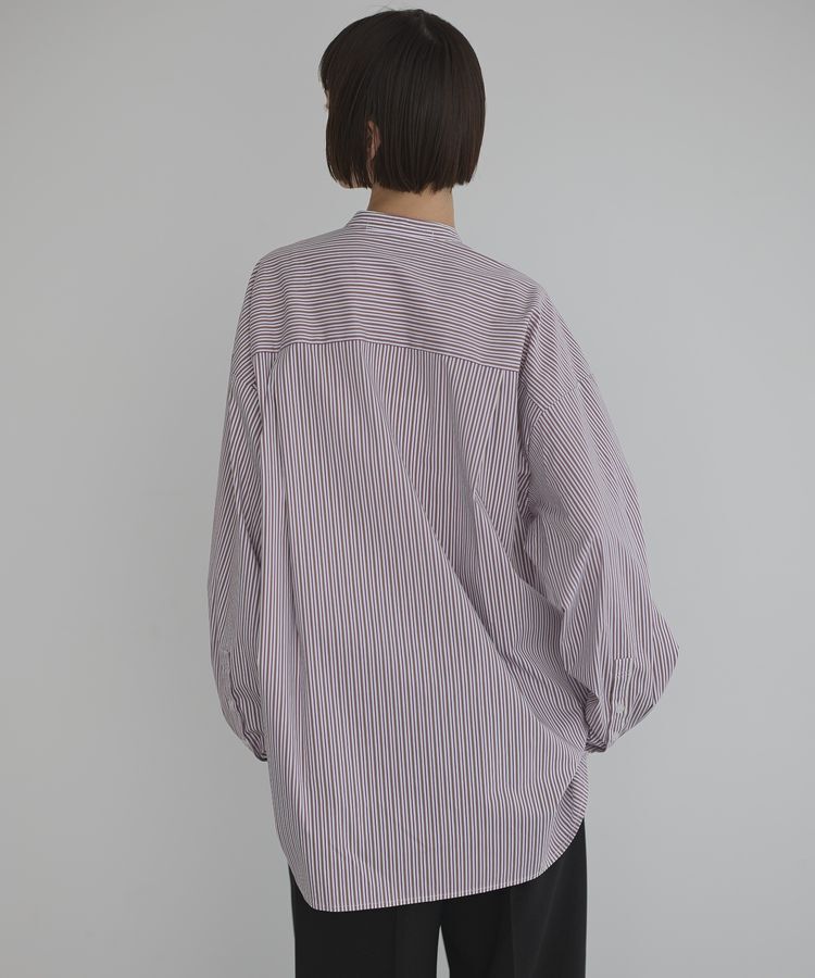 GARAGE OF GOOD CLOTHING「ストライプバンドカラーベーシックシャツ」|シャツ・ブラウス|
