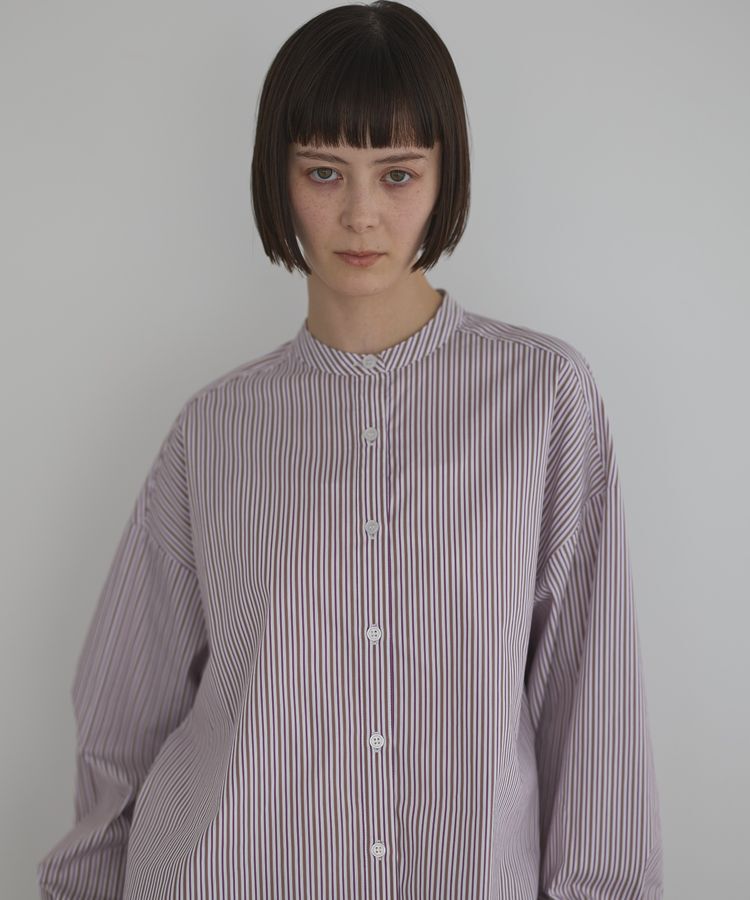 GARAGE OF GOOD CLOTHING「ストライプバンドカラーベーシックシャツ」|シャツ・ブラウス|