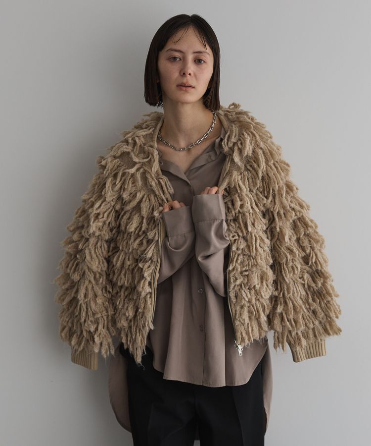 GARAGE OF GOOD CLOTHING「【TORRAZZO DONNA】フリンジニットブルゾン」|ブルゾン・スタジャン|