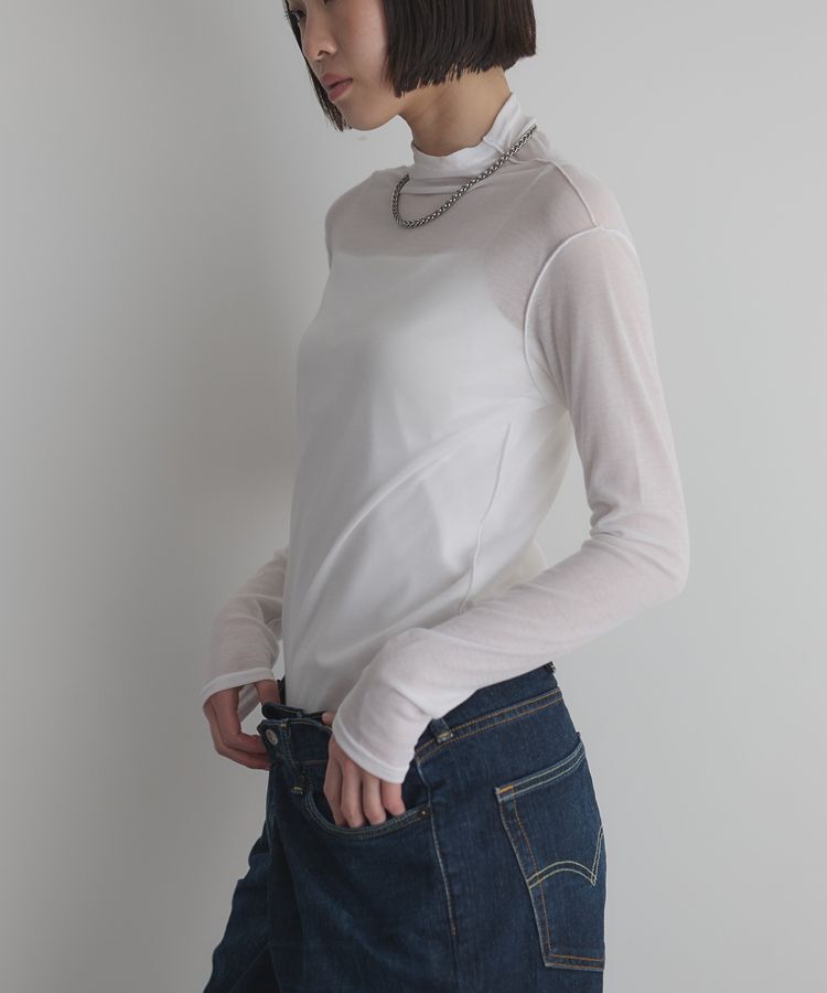 GARAGE OF GOOD CLOTHING「【日本製】無地シアーハイネックプルオーバー」|Tシャツ・カットソー|