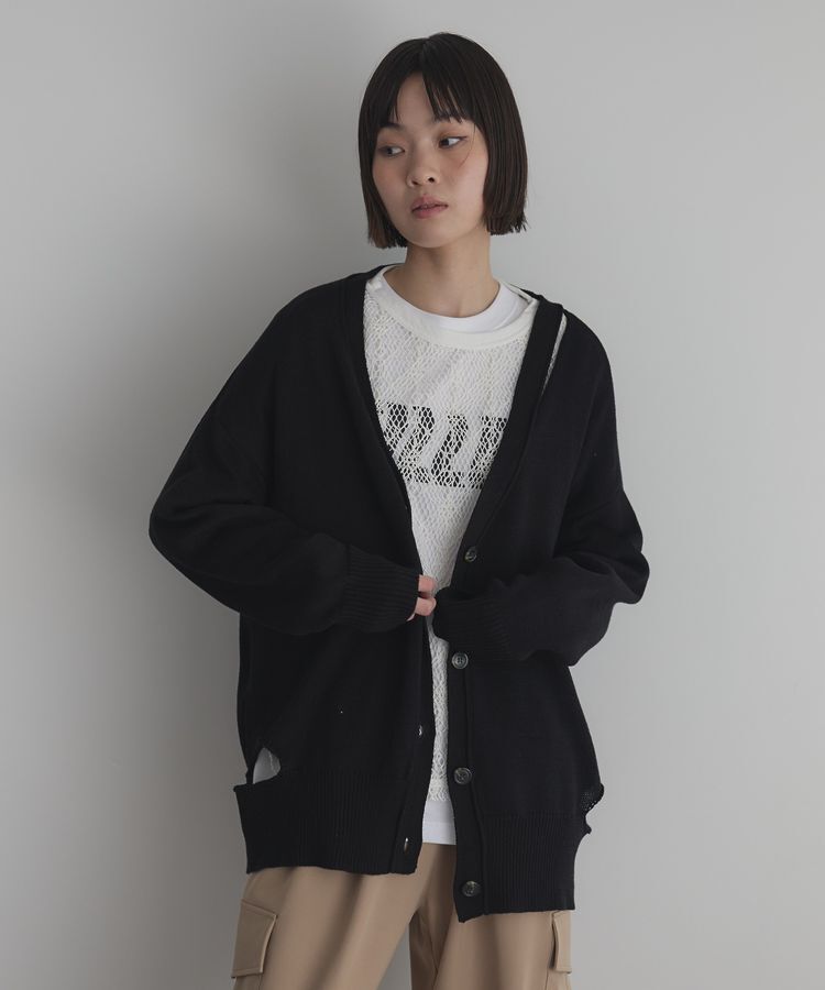 GARAGE OF GOOD CLOTHING「カットアウトニットカーディガン」|カーディガン|