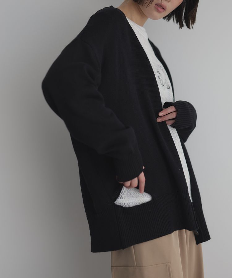GARAGE OF GOOD CLOTHING「カットアウトニットカーディガン」|カーディガン|