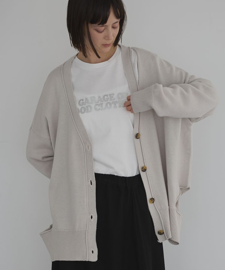 GARAGE OF GOOD CLOTHING「カットアウトニットカーディガン」|カーディガン|Light beige