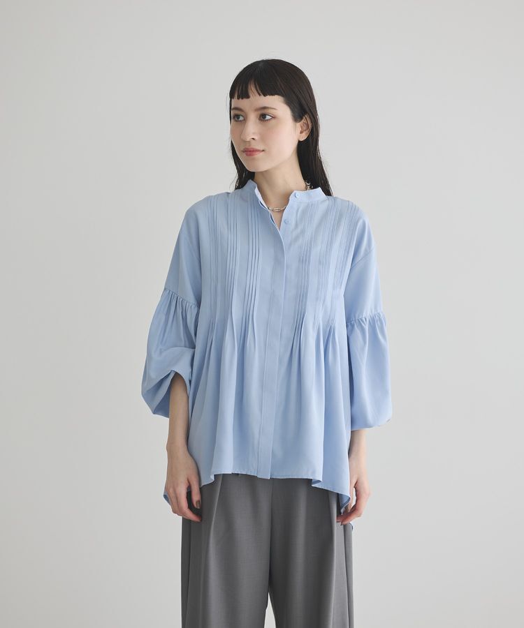 GARAGE OF GOOD CLOTHING「ピンタックボリューム袖フレアーブラウス」|シャツ・ブラウス|