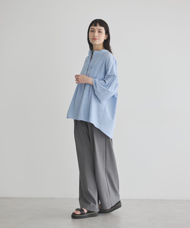 GARAGE OF GOOD CLOTHING「ピンタックボリューム袖フレアーブラウス」|シャツ・ブラウス|