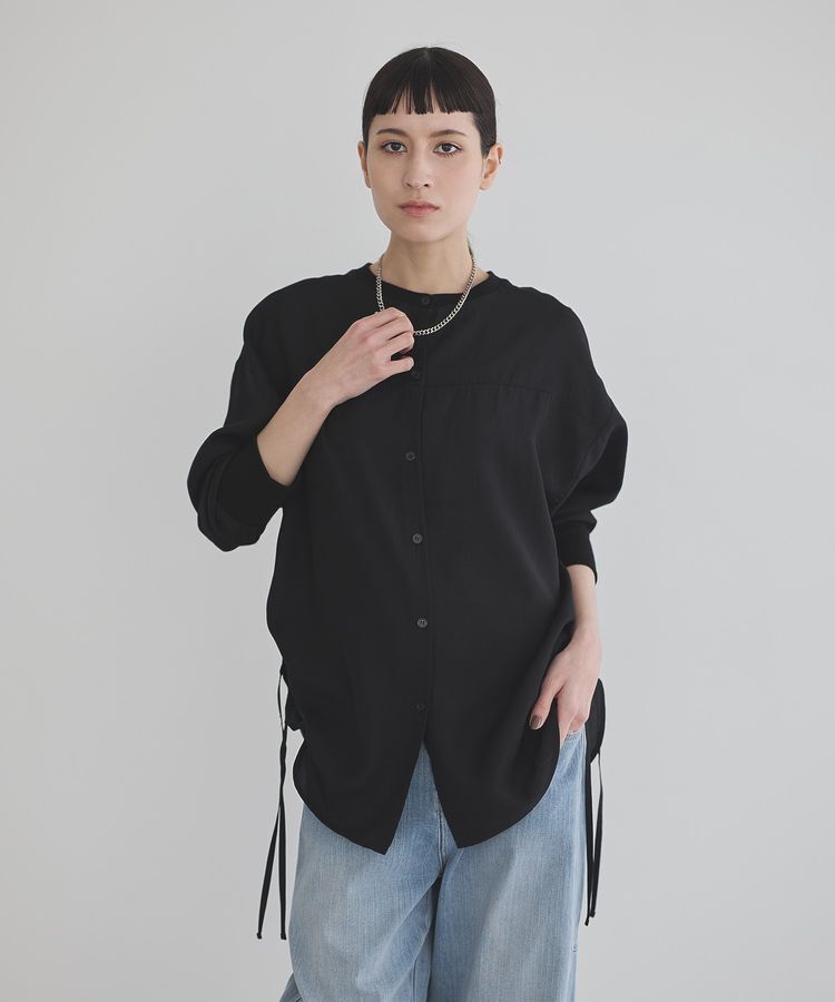 GARAGE OF GOOD CLOTHING「サイドドロストＴブラウス」|シャツ・ブラウス|Black
