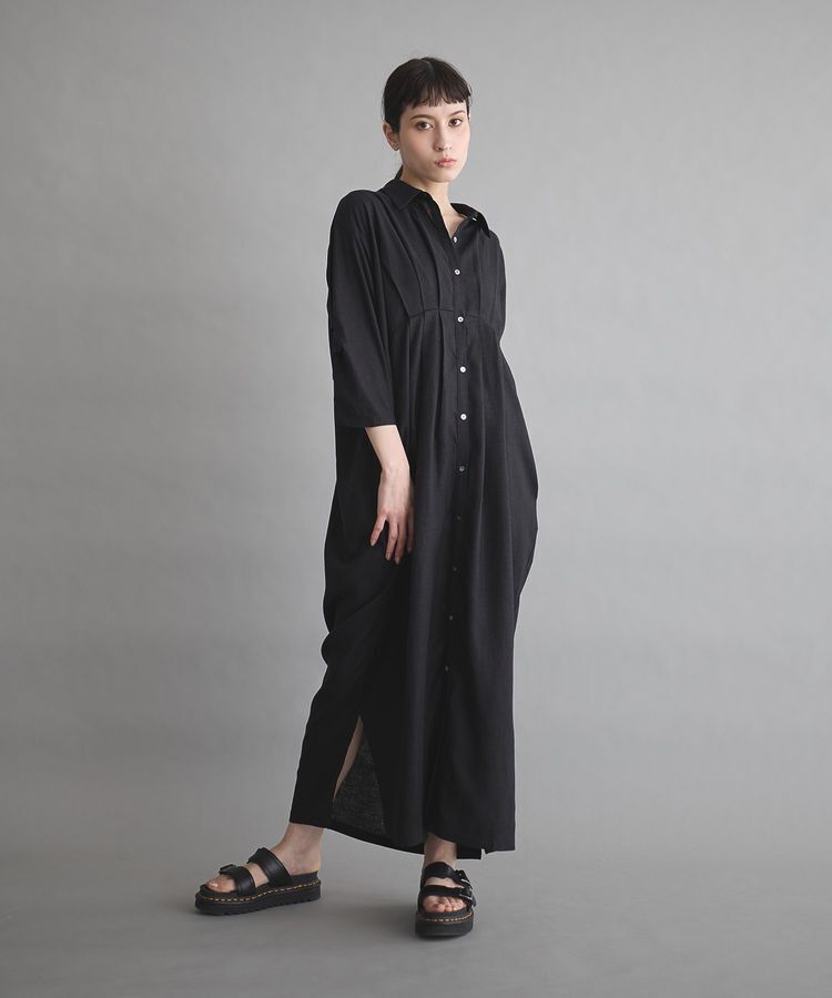 GARAGE OF GOOD CLOTHING「リネンタックロングワンピ-ス」|ワンピース|