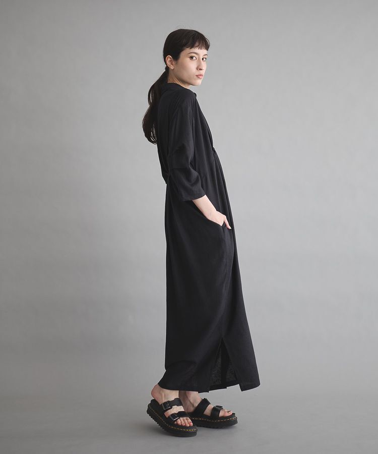 GARAGE OF GOOD CLOTHING「リネンタックロングワンピ-ス」|ワンピース|