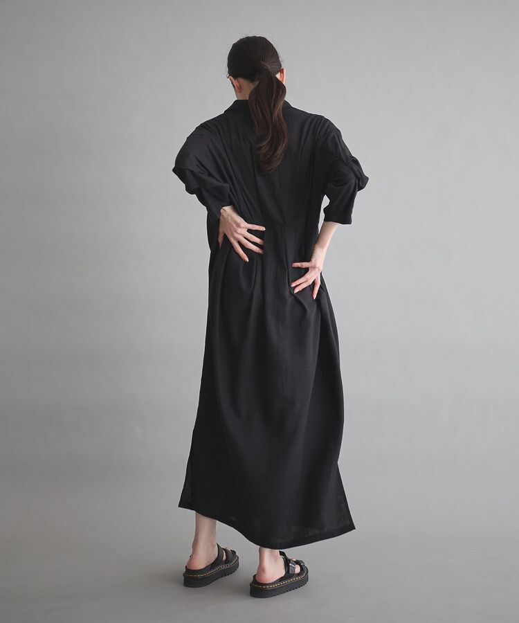 GARAGE OF GOOD CLOTHING「リネンタックロングワンピ-ス」|ワンピース|