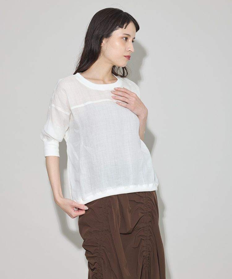 GARAGE OF GOOD CLOTHING「リブ切り替えリネンプルオーバー」|シャツ・ブラウス|