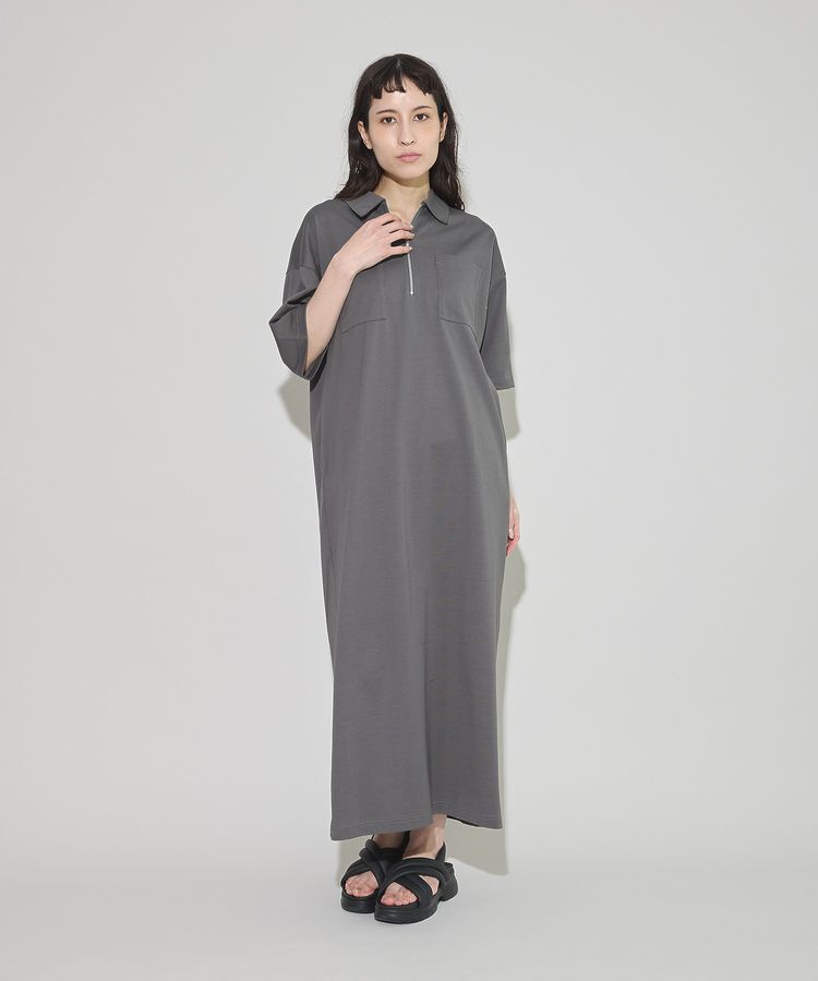 GARAGE OF GOOD CLOTHING「【日本製】ポロ襟ZIP付ワンピース」|ワンピース|