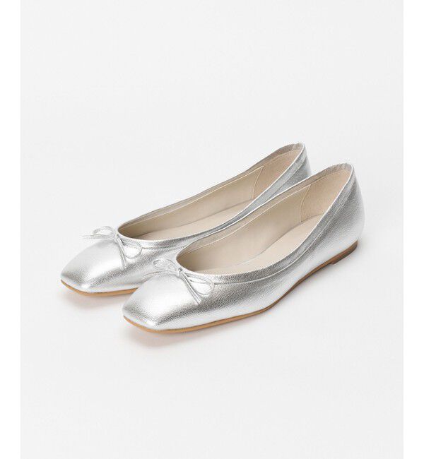 allureville「スクエアトゥバレエフラット」|パンプス|シルバー