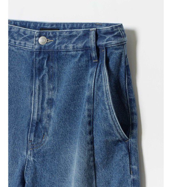 allureville「デニムフリンジヘムオーバルパンツ」|デニム|