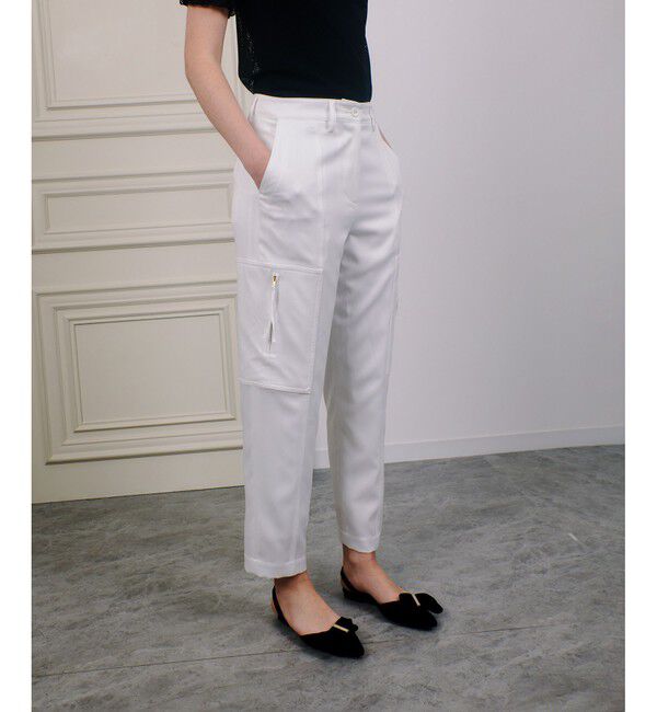 LOULOU WILLOUGHBY「【LOULOU WILLOUGHBY】ワーカーパンツ」|チノ|オフホワイト