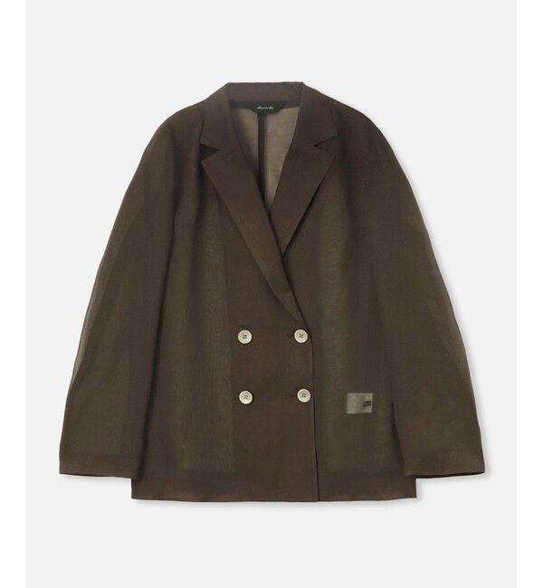 allureville「シアーオーガンジージャケット」|テーラードジャケット|ダークブラウン