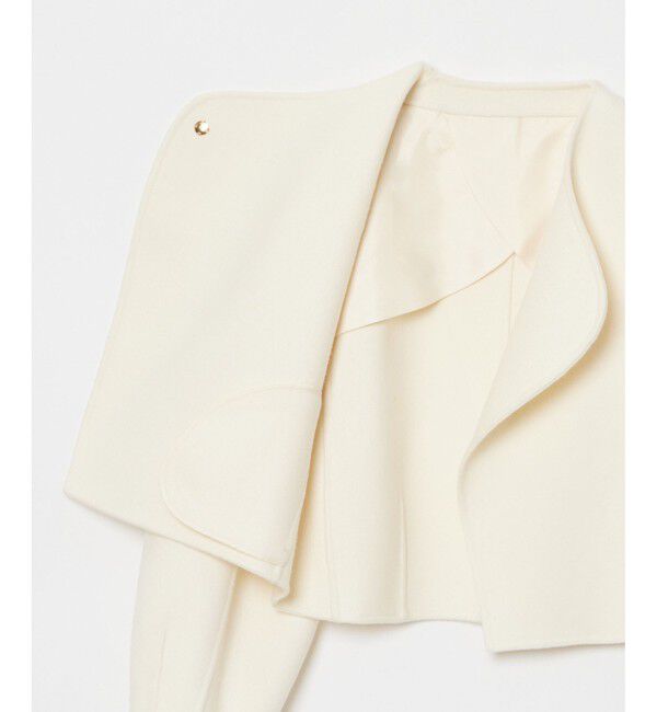 LOULOU WILLOUGHBY「【LOULOU WILLOUGHBY】シャルムビーバーリバージャケット」|ノーカラージャケット|