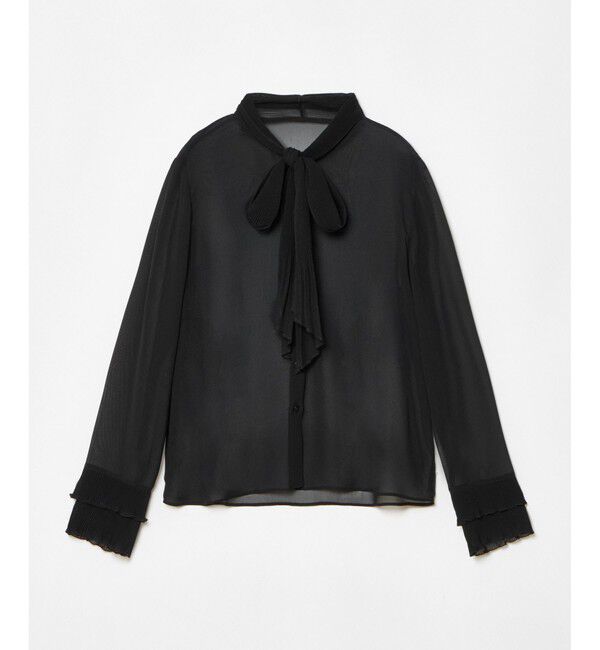 LOULOU WILLOUGHBY「【LOULOU WILLOUGHBY】プリーツリボンブラウス」|シャツ・ブラウス|