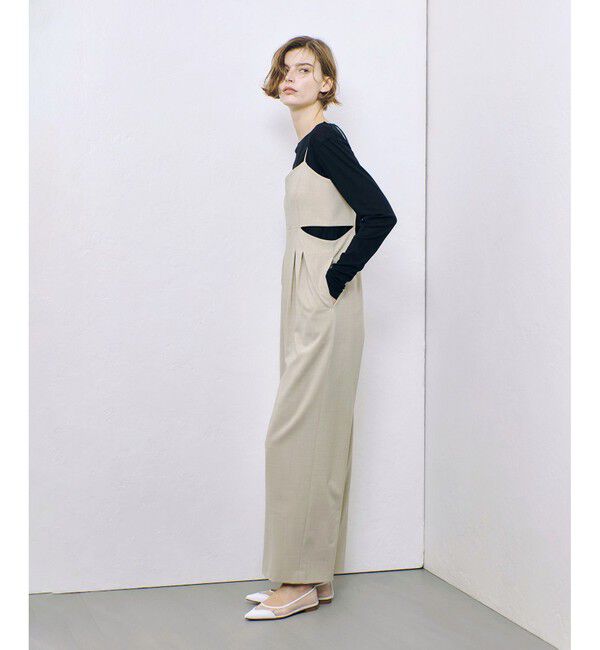 allureville「ストレッチトロサロペットパンツ」|オールインワン|