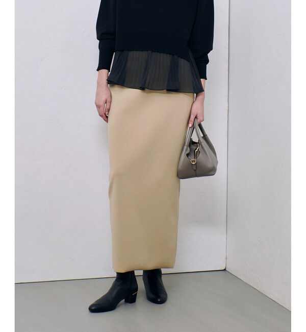 allureville「センタージップ2WAYニットスカート」|タイト|