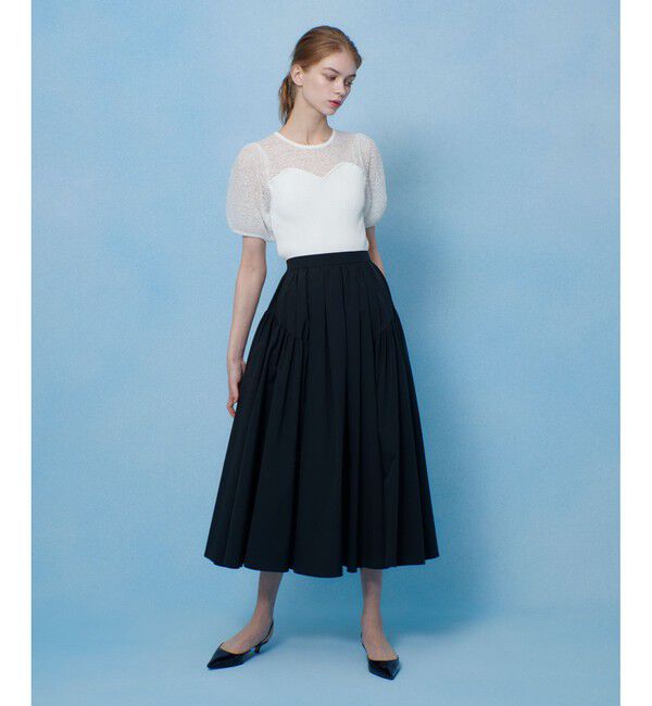 LOULOU WILLOUGHBY「【LOULOU WILLOUGHBY】キリカエタックタフタスカート」|スカート|