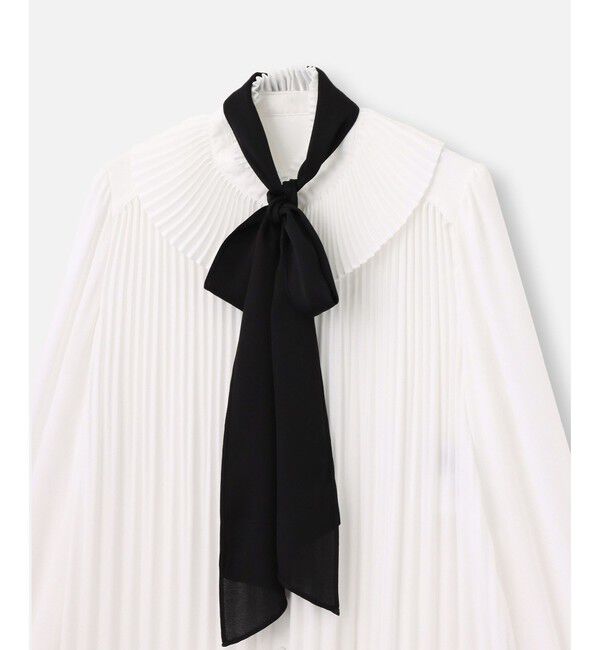 LOULOU WILLOUGHBY「【LOULOU WILLOUGHBY】プリーツリボンブラウス」|シャツ・ブラウス|