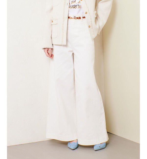 allureville「バギーデニム」|デニム|オフホワイト