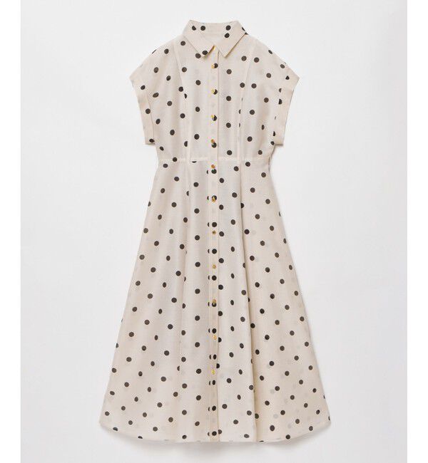 LOULOU WILLOUGHBY「【LOULOU WILLOUGHBY】オーガンドットウエストリボンワンピース」|ワンピース|