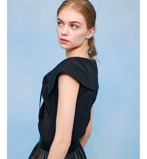 LOULOU WILLOUGHBY「【LOULOU WILLOUGHBY】グログランセーラーブラウス」|シャツ・ブラウス|