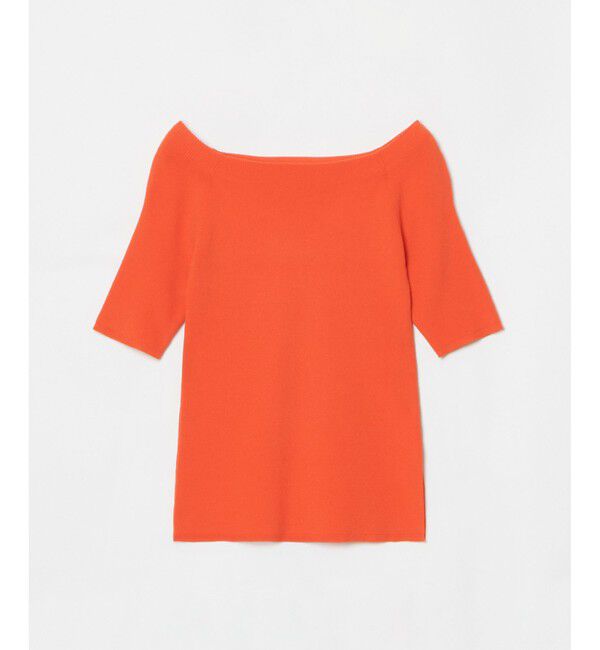 allureville「2WAY ネック5分袖プルオーバー」|ニット・セーター|