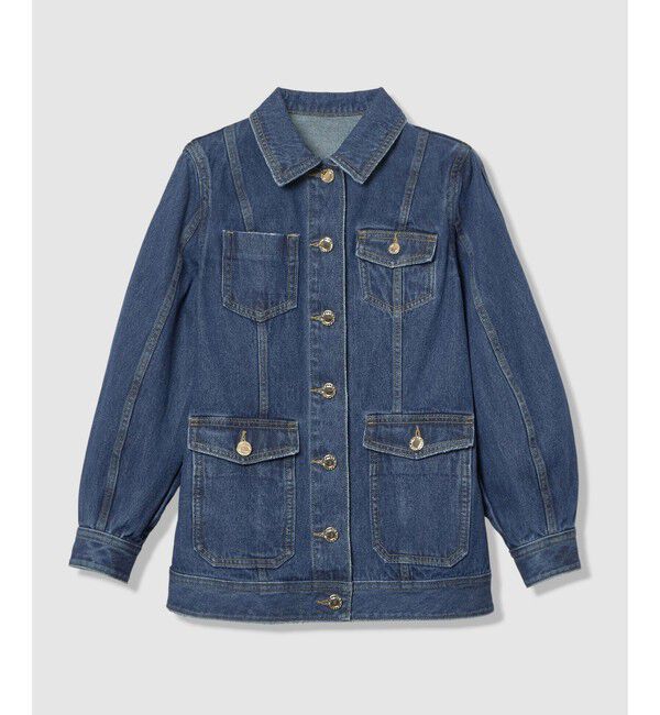 LOULOU WILLOUGHBY「【LOULOU WILLOUGHBY】カーブスリーブデニムジャケット」|デニムジャケット|