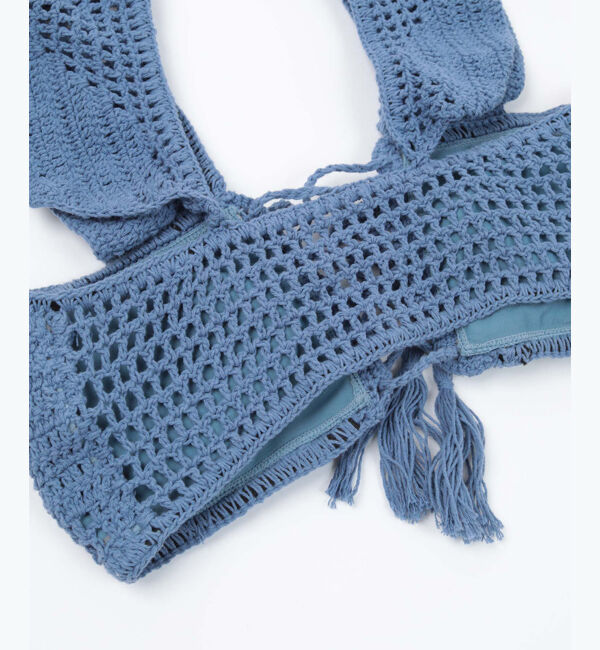 SEA DRESS「ショルダーフリルクロシェビキニ」|ビキニ|