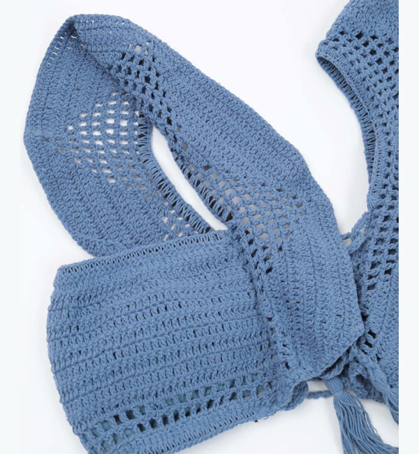 SEA DRESS「ショルダーフリルクロシェビキニ」|ビキニ|