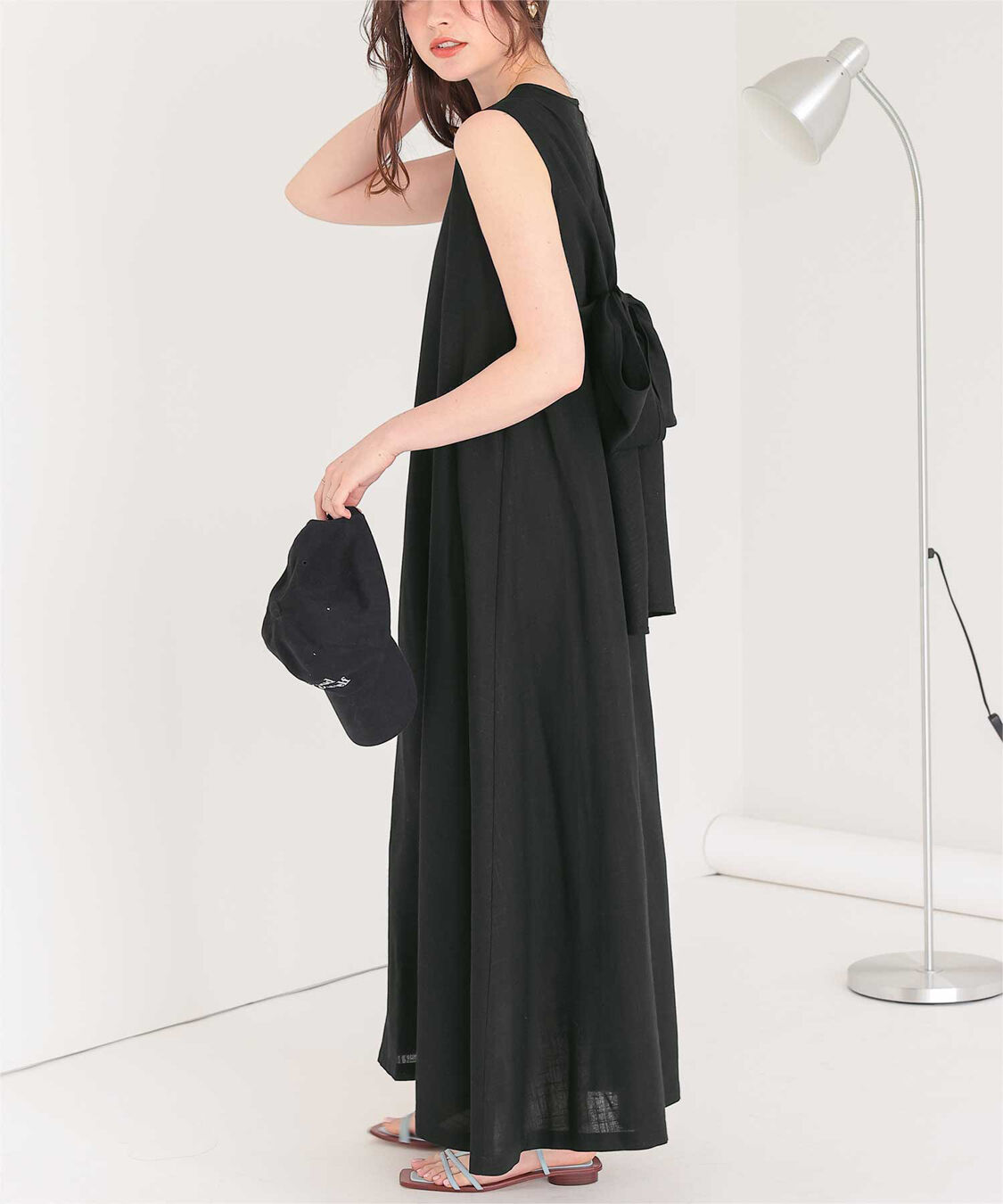 titivate「リネン混2wayリボンマキシワンピース」|ワンピース|