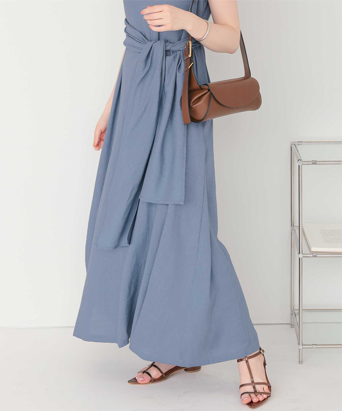 titivate「リネン混2wayリボンマキシワンピース」|ワンピース|