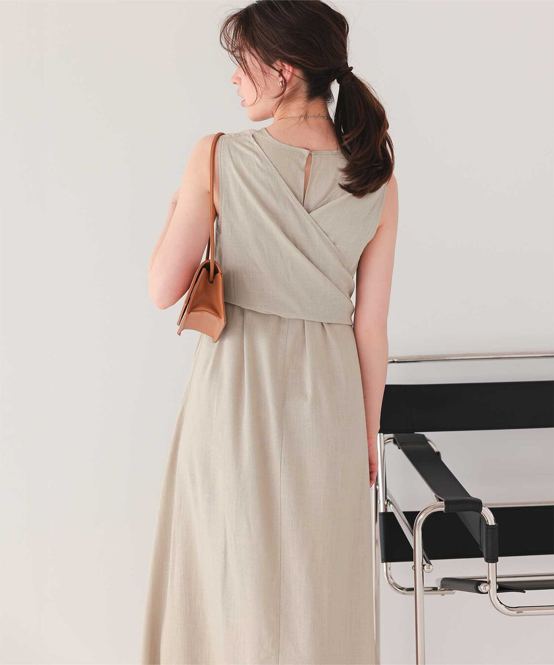 titivate「リネン混2wayリボンマキシワンピース」|ワンピース|