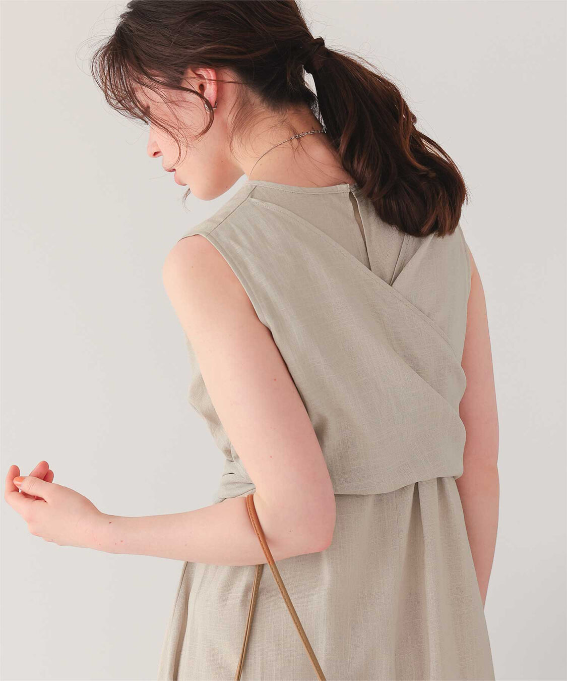 titivate「リネン混2wayリボンマキシワンピース」|ワンピース|