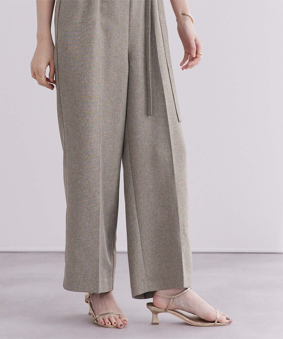 ur's「リネンライクヘンリーネックオールインワン」|オールインワン|