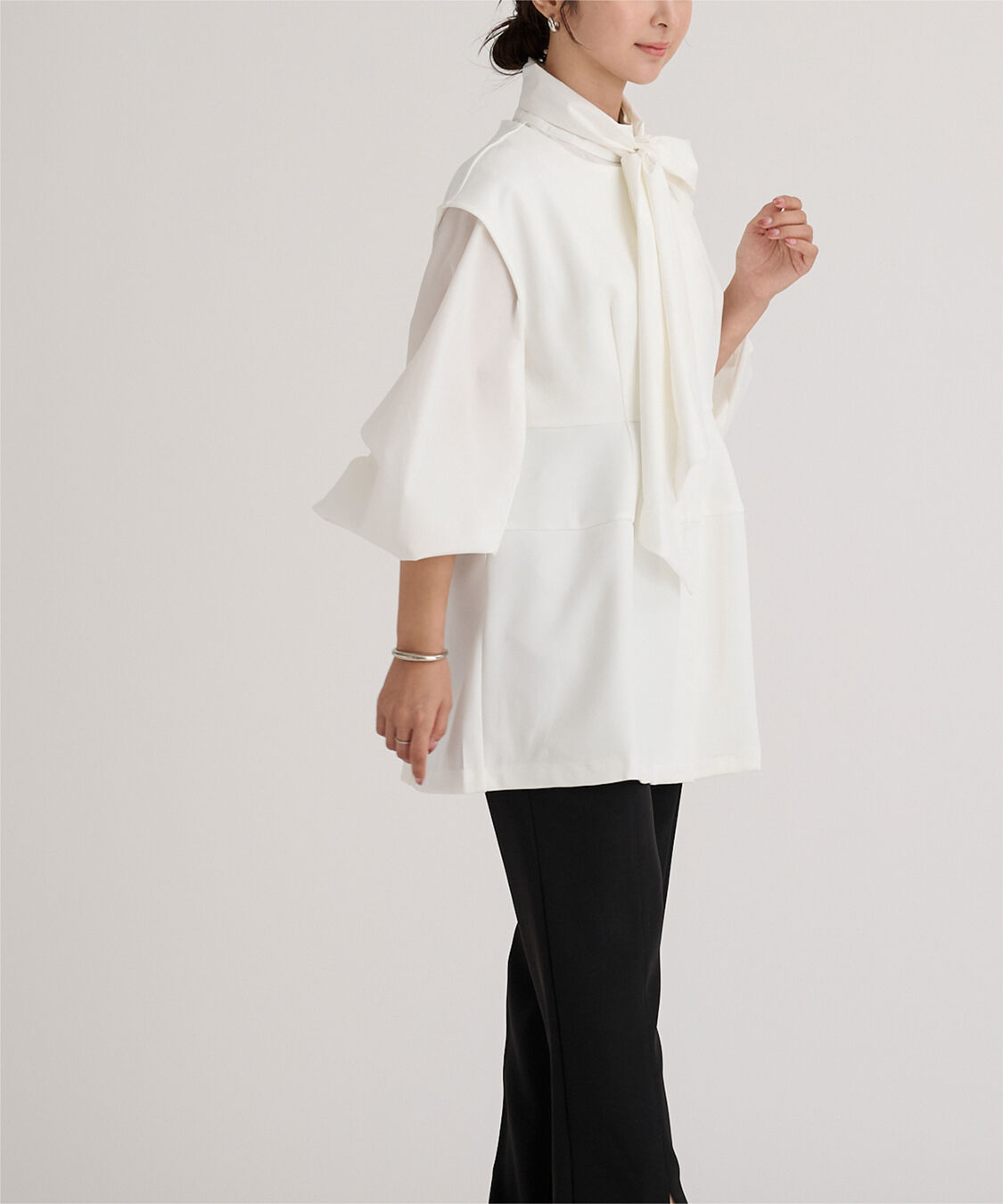 ur's「ボンディングペプラムトップス/ジレ」|ベスト・ジレ|