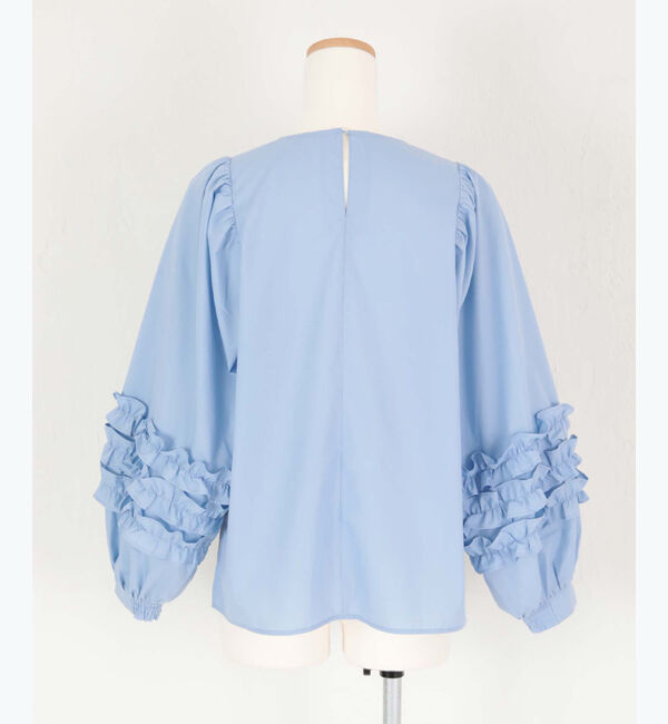 titivate「袖ﾌﾘﾙﾃﾞｻﾞｲﾝｷﾞｬｻﾞｰﾌﾞﾗｳｽ」|シャツ・ブラウス|