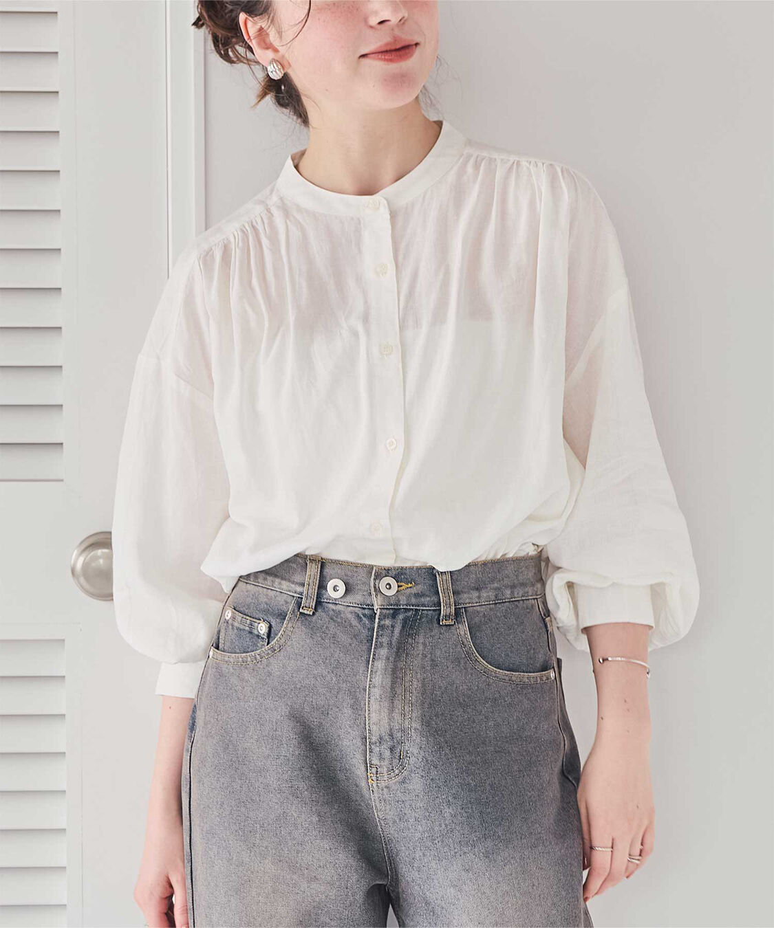 titivate「ギャザーシャツブラウス」|シャツ・ブラウス|