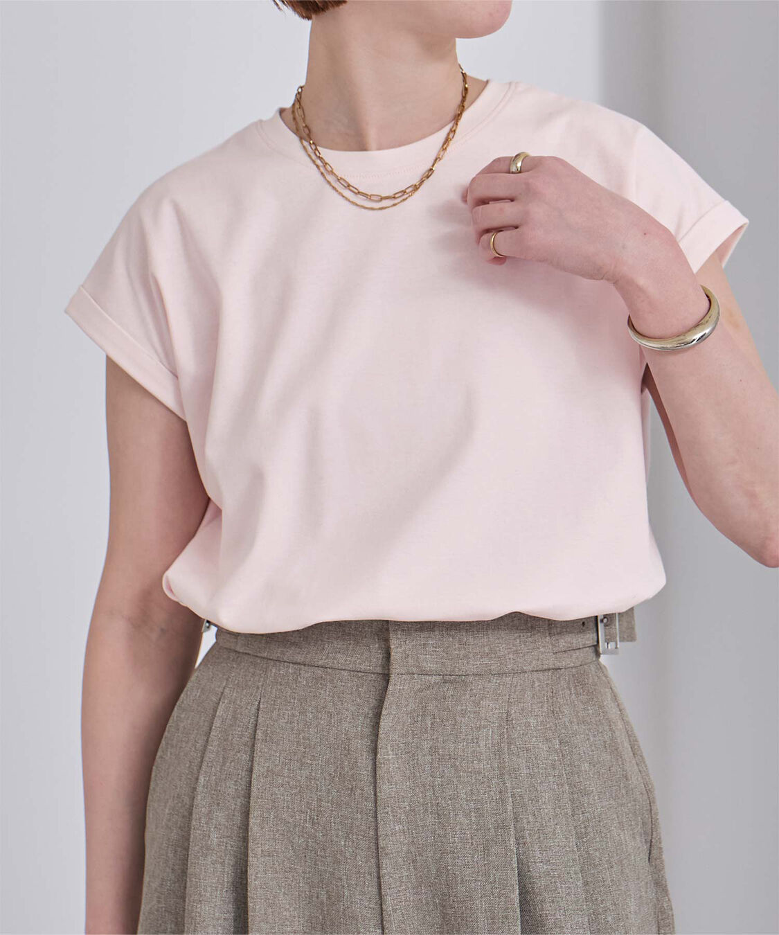 ur's「汗染み防止ダブルカフスTシャツ」|Tシャツ・カットソー|