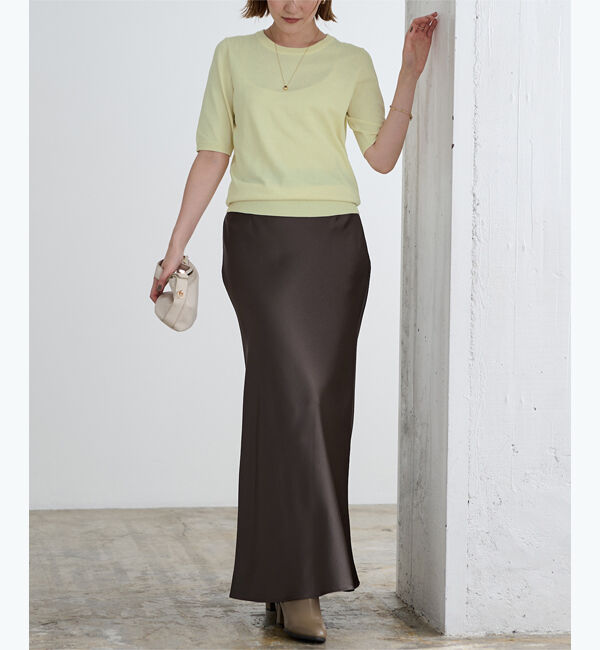 ur's「クルーネックハーフスリーブニット」|ニット・セーター|