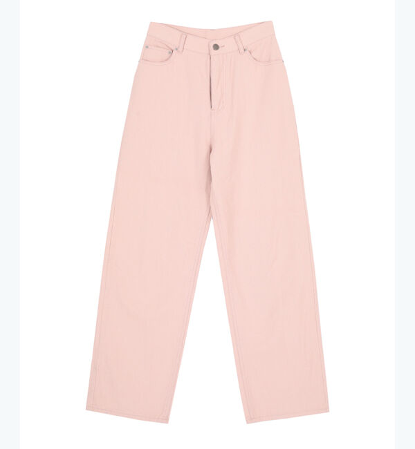 titivate「ドット/カラーストレートデニムパンツ」|デニム|