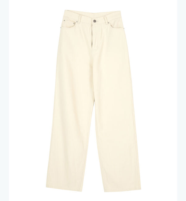 titivate「ドット/カラーストレートデニムパンツ」|デニム|