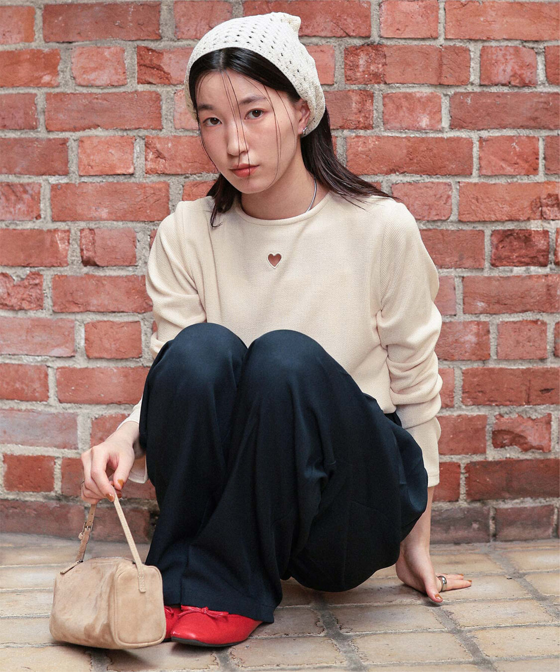 titivate「ハートカット刺繍前後2wayカットソー」|Tシャツ・カットソー|アイボリー