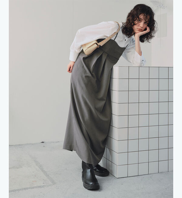 titivate「コクーンシルエットキャミソールワンピース」|ワンピース|グレー