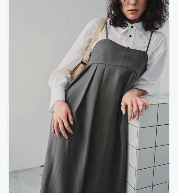 titivate「コクーンシルエットキャミソールワンピース」|ワンピース|
