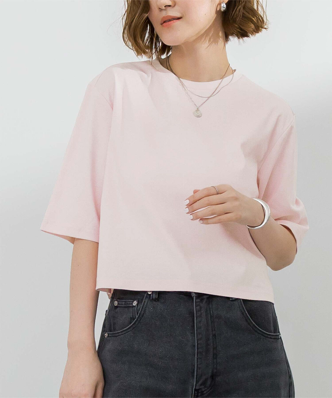 ur's「汗染み防止クロップドTシャツ」|Tシャツ・カットソー|