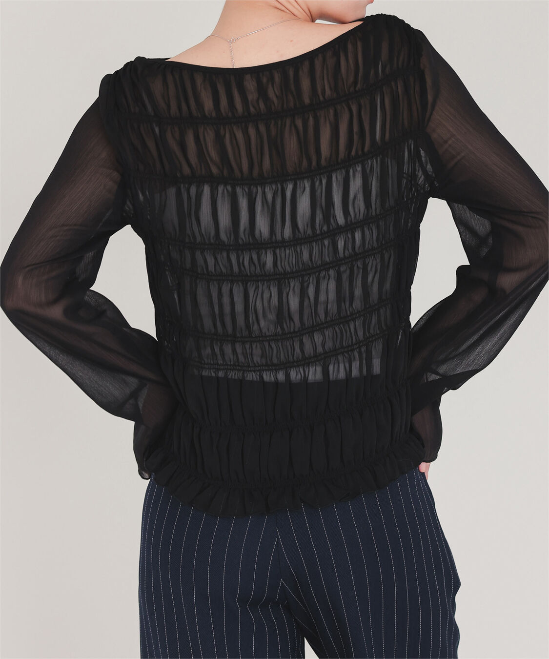 titivate「シアー楊柳シャーリングブラウス」|シャツ・ブラウス|